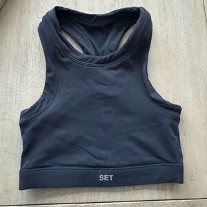 SET Active Navy Sports Bra - Sportbody high neck size XS